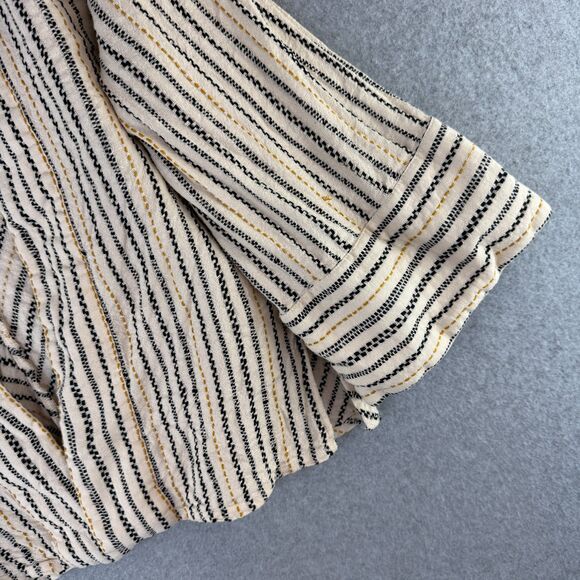 BP. Nordstrom Hippie Boho Stripped Cropped Open Front Kimono 3/4 Sleeve Squared - Picture 5 of 5